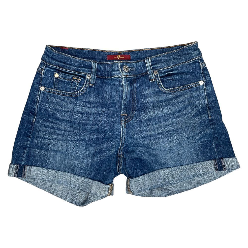 7 for all mankind cuffed Jean shorts 25